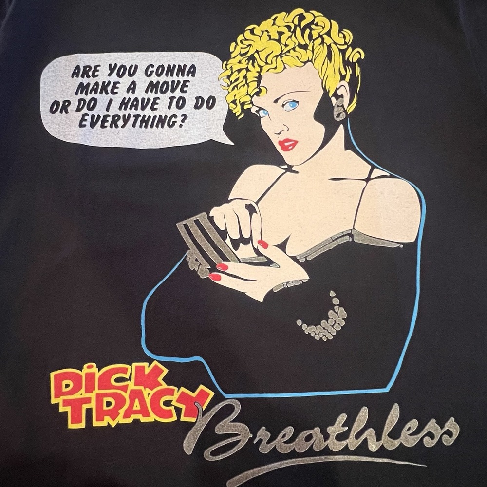 Vintage 1990 Dick Tracy Madonna Breathless Mahoney Disney Tag Shirt Medium